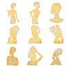 9Pcs 9 Styles Nickel Decoration Stickers DIY-WH0450-046-1