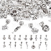 34Pcs 17 Styles Alloy European Dangle Charms PALLOY-TAC0263-1
