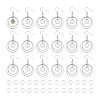 DIY Blank Dome Dangle 304 Stainless Steel Dangle Earring Making Kits EJEW-AB00052-1