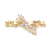 Brass Micro Pave Cubic Zirconia Fold Over Clasps KK-B098-09G-03-1