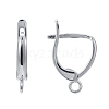 Anti-Tarnish Rhodium Plated 925 Sterling Silver Leverback Earrings STER-K168-003P-2