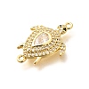 Brass Micro Pave Cubic Zirconia Pendants KK-Q040-02D-G-2