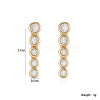 Brass Clear Cubic Zirconia Stud Earrings WGA7D61-01-2