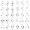 30Pcs 5 Colors Dyed Natural Magnesite & Amethyst & Green Aventurine & Red Jasper & Rose Quartz Big Pendants PALLOY-DC00027-1