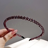 Glass Beaded Hair Bands PW-WG78237-03-1