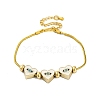 Brass European Bracelets BJEW-C080-04G-07-1