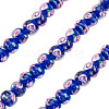 1 Strand Handmade Lampwork Inner Flower Rondelle Beads Strands LAMP-TA0002-72D-2