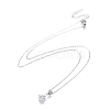 Brass Micro Pave Clear Cubic Zirconia Pendant Necklaces NJEW-R256-05-2