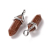 Synthetic Goldstone Pointed Pendants G-K329-12P-3