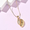 304 Stainless Steel Micro Pave Clear Cubic Zirconia Pendant Necklaces for Women NJEW-Z103-01G-03-2