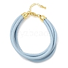 Microfiber Leather Multi-strand Cord Bracelets Makings FB-CBA983F-01G-08-1