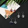 Electroplate Glass Dangle Earrings EJEW-JE04319-3