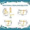 Unicraftale 48Pcs 8 Style Brass Clip-on Earring Findings KK-UN0001-63-4