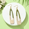 Two Tone Resin & Wood Dangle Earrings EJEW-JE05508-04-3