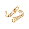 Brass Micro Pave Cubic Zirconia Charms KK-I382-03G-J-2