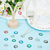   24Pcs 12 Styles Transparent Evil Eye Resin Pendants RESI-PH0001-87-5