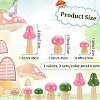 CRASPIRE 4 Sets 2 Colors Mini Mushroom Wood Display Ornaments AJEW-CP0005-44-2