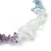 Natural Quartz Crystal & Lapis Lazuli & Apatite & Amethyst & Dyed Howlite Chip Beaded Stretch Bracelets for Women BJEW-JB10817-4