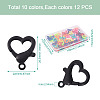 120Pcs 10 Colors Plastic Lobster Claw Clasps KY-YS0001-05-3