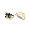 Carnival/Mardi Gras Theme Alloy Enamel & Glitter Powder Pendants ENAM-T020-53I-RS-2