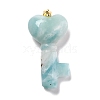 Natural Flower Amazonite Pendants G-B020-05G-06-2