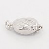 Anti-Tarnish Jewelry Necklace Clasps Rhodium Plated 925 Sterling Silver Box Clasps STER-M019-03S-3