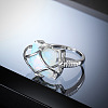 Brass & Opalite Finger Rings FS-WG78CCB-04-2