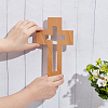 Wood Cross Wall Decoration AJEW-WH0270-135A-3