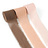 3 Rolls Polyester Raw Edges Ribbons SRIB-TAC0002-26E-3