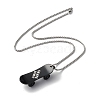 304 Stainless Steel Skateboard with Word Skate Spirit Pendant Necklace NJEW-M188-01EB-1