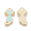 Alloy Enamel Kitten Pendants LS-ENAM-S115-038B-2