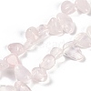 Natural Rose Quartz Nuggets Beads Strands G-B125-A09-01-1