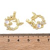 Brass Micro Pave Clear Cubic Zirconia Pendants CU-CBA8C34-06G-02-3