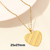 Stainless Steel Heart-Shaped Necklace Jewelry Luxury DIY Accessories PVD Vacuum Plating ZC7092-6-1