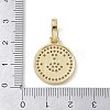 Brass Micro Pave Cubic Zirconia Pendants ZIRC-NH0001-01G-01-3