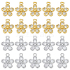 20Pcs 2 Colors Brass with Cubic Zirconia Charms KK-PH0012-42-1
