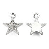 Platinum Plated Alloy Charms PALLOY-T073-06P-03-RS-1
