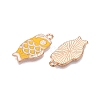 Light Gold Plated Alloy Enamel Pendants PALLOY-N176-27B-RS-2