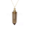 Natural Smoky Quartz Perfume Bottle Pendant Necklace PW-WG2A891-04-1