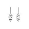 TINYSAND Rhodium Plated 925 Sterling Silver Earring TS-E402-S-1
