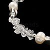 Natural Quartz Crystal Rock Crystal Chips Beaded Bracelets BJEW-M315-02P-2