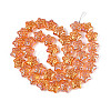 Electroplate Transparent Glass Beads Strands EGLA-N020-02C-2