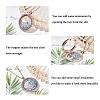 Flat Round Alloy Rhinestone Magnetic Locket Pendants PALLOY-PH0013-39-2