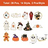 28Pcs 14 Styles Halloween Theme Alloy Enamel Pendants ENAM-SZ0001-63LG-2