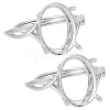 2Pcs Adjustable Brass Finger Rings Components FIND-GO0002-77A-1