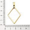 304 Stainless Steel Open Back Bezel Pendants STAS-Z091-05G-01-3