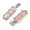 Natural Rose Quartz Pendants G-K338-28P-01-2