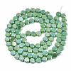 Electroplate Opaque Solid Color Glass Beads Strands EGLA-T020-07D-2