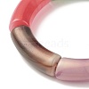 Acrylic Curved Tube Chunky Stretch Bracelet for Women BJEW-JB08285-5