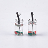 Glass Bottle Pendants CRES-N017-06C-2